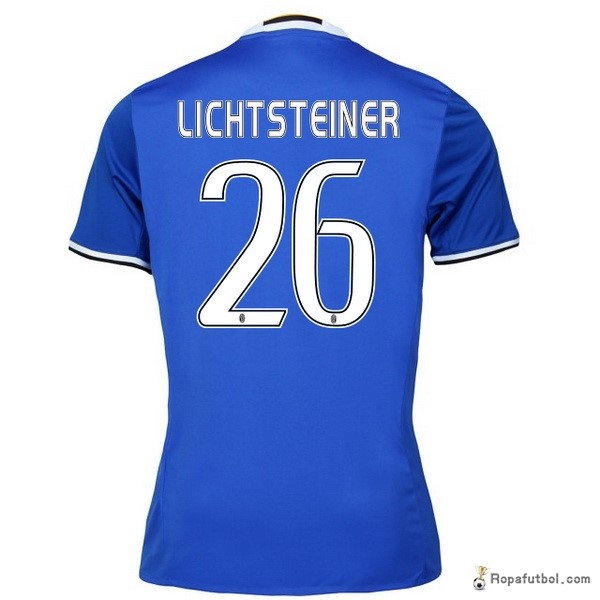 Camiseta Juventus Replica Segunda Ropa Lichtsteiner 2016/17 Azul